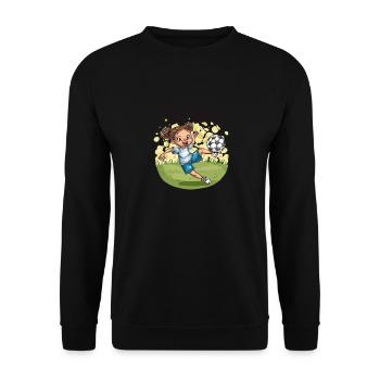 Soccer Is My Therapy - Soccer Girl Passion - Unisex Sweatshirt - black - Front - Alina (178cm) & Michal (187cm)