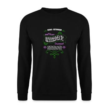 Anniversaire Anonyme Masque Happy Quote Cadeau Hacking - Sweat-shirt Unisexe - noir - Devant - Alina (178cm) & Michal (187cm)