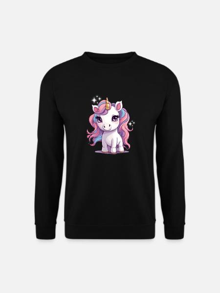 Bezauberndes, kleines Einhorn - Unisex Pullover - Schwarz