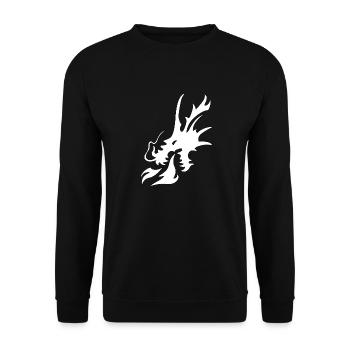 dragon26 blanc - Sweat-shirt Unisexe - noir - Devant - Alina (178cm) & Michal (187cm)