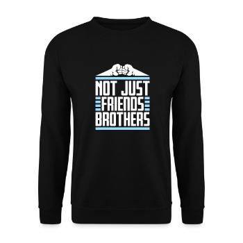 Nicht nur Freunde Brüder Passende Familie Freund - Unisex Pullover - Schwarz - Vorne - Alina (178cm) & Michal (187cm)