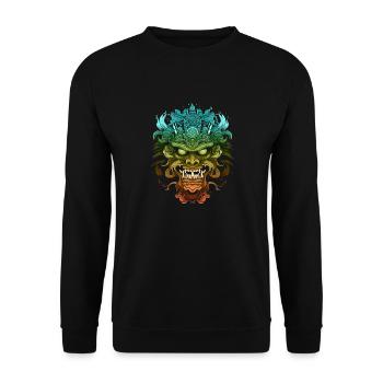 Fantasy Dragon Anime Dragon Head Reptile mythique - Sweat-shirt Unisexe - noir - Devant - Alina (178cm) & Michal (187cm)