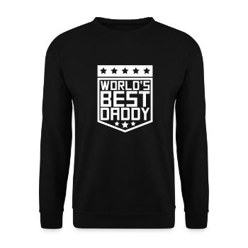 Worlds Best Daddy Dad Ever Best Dad World Love - Unisex Sweatshirt - black - Front - Alina (178cm) & Michal (187cm)