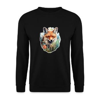 Fuchskopf - Unisex Pullover - Schwarz - Vorne - Alina (178cm) & Michal (187cm)