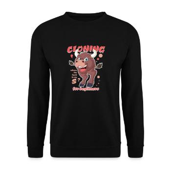 Cloning for beginners - Unisex Sweatshirt - black - Front - Alina (178cm) & Michal (187cm)