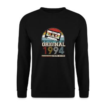 Vintage 1994 Cadeau Anniversaire 30 ans - Sweat-shirt Unisexe - noir - Devant - Alina (178cm) & Michal (187cm)
