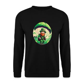 Parapente Trèfle de la Saint-Patrick - Sweat-shirt Unisexe - noir - Devant - Alina (178cm) & Michal (187cm)