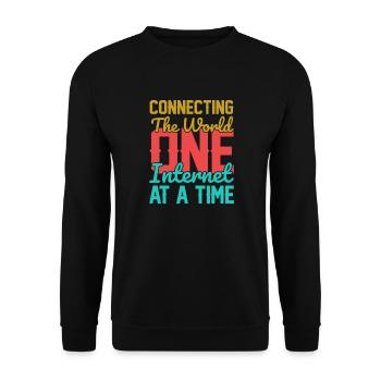 Connecting the World - Unisex Sweatshirt - black - Front - Alina (178cm) & Michal (187cm)