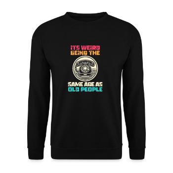 Vintage | Classic | Classic | Old - Unisex Sweatshirt - black - Front - Alina (178cm) & Michal (187cm)