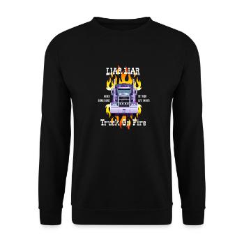 Liar, Liar - Unisex Sweatshirt - black - Front - Alina (178cm) & Michal (187cm)
