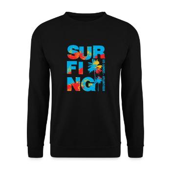 010s SURFING - Sweat-shirt Unisexe - noir - Devant - Alina (178cm) & Michal (187cm)