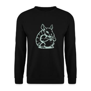 gürteltier - Unisex Pullover - Schwarz - Vorne - Alina (178cm) & Michal (187cm)