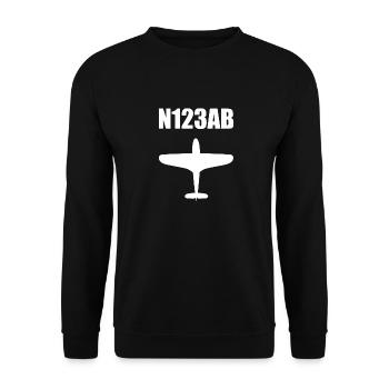 Custom Aviation - Flugzeug - Luffahrt - Pilot - Unisex Pullover - Schwarz - Vorne - Alina (178cm) & Michal (187cm)