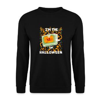 Halloween Buch Kostüm - Unisex Pullover - Schwarz - Vorne - Alina (178cm) & Michal (187cm)