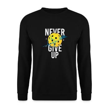 Le pickleball n’abandonne jamais - Sweat-shirt Unisexe - noir - Devant - Alina (178cm) & Michal (187cm)