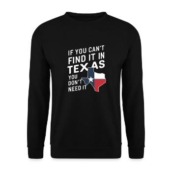 État du Texas Texans Texas - Sweat-shirt Unisexe - noir - Devant - Alina (178cm) & Michal (187cm)