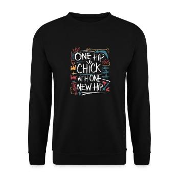 Cool and strong with a new hip - Unisex Sweatshirt - black - Front - Alina (178cm) & Michal (187cm)