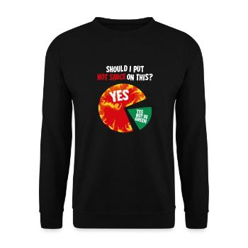 Design for passionate sauce fans - Unisex Sweatshirt - black - Front - Alina (178cm) & Michal (187cm)