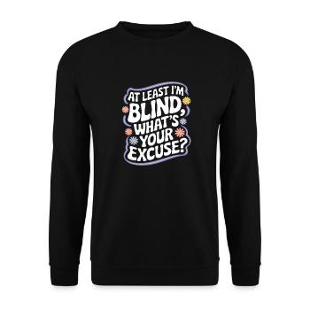 Blinde Blindheit Sehbehinderte Menschen - Unisex Pullover - Schwarz - Vorne - Alina (178cm) & Michal (187cm)