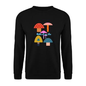 Colorful lucky people - Unisex Sweatshirt - black - Front - Alina (178cm) & Michal (187cm)
