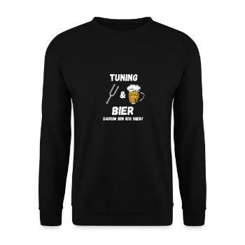 Tuning & Bière C’est pourquoi je suis ici en train de dire - Sweat-shirt Unisexe - noir - Devant - Alina (178cm) & Michal (187cm)