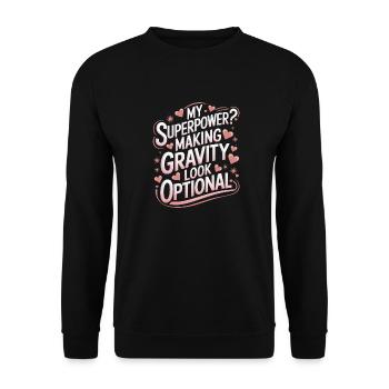Turnen Turner Gymnastik - Unisex Pullover - Schwarz - Vorne - Alina (178cm) & Michal (187cm)