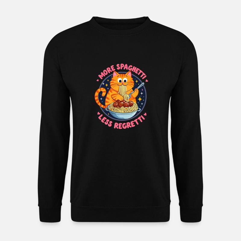 More Spaghetti Less Regretti - Unisex Sweatshirt - black