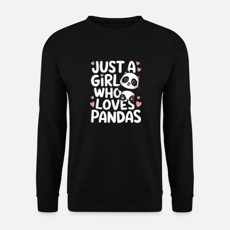 Pandabär Panda Tier Pandas - Unisex Pullover - Schwarz