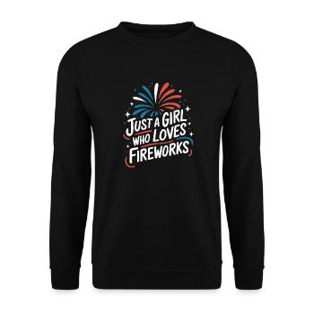 Pyrotechnics Fireworks Pyrotechnics - Unisex Sweatshirt - black - Front - Alina (178cm) & Michal (187cm)
