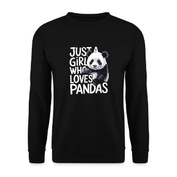 Panda Ours Panda Animal Pandas - Sweat-shirt Unisexe - noir - Devant - Alina (178cm) & Michal (187cm)