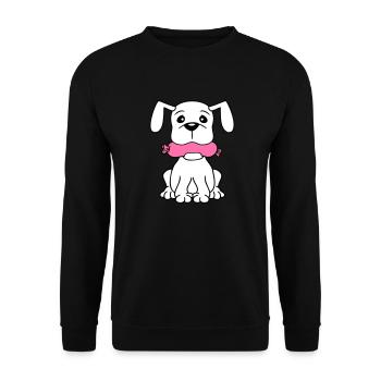 Chien Saucisse Bouche Faim Nourriture Mange Saucisses Sucré - Sweat-shirt Unisexe - noir - Devant - Alina (178cm) & Michal (187cm)