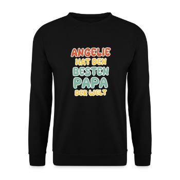 Angelie as a baby - Unisex Sweatshirt - black - Front - Alina (178cm) & Michal (187cm)