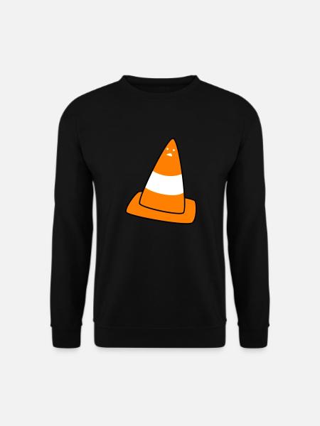cône de signalisation avec visage - Sweat-shirt Unisexe - noir