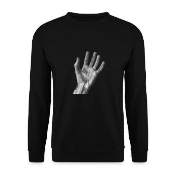 Black and white palm - Unisex Sweatshirt - black - Front - Alina (178cm) & Michal (187cm)