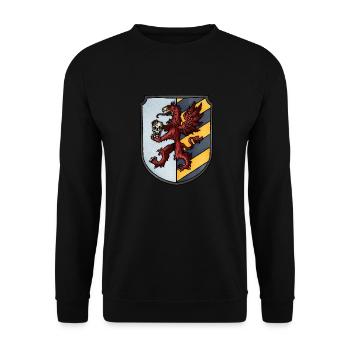 Coat of arms of the red griffin - Unisex Sweatshirt - black - Front - Alina (178cm) & Michal (187cm)