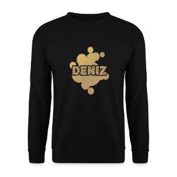 Gift for Deniz - Unisex Sweatshirt - black - Front - Alina (178cm) & Michal (187cm)
