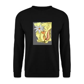 Genieße jeden Augenblick! - Unisex Pullover - Schwarz - Vorne - Alina (178cm) & Michal (187cm)