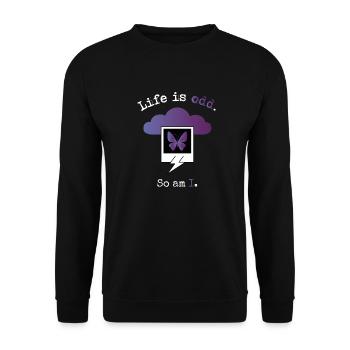 Life is odd. So am I. - Unisex Sweatshirt - black - Front - Alina (178cm) & Michal (187cm)