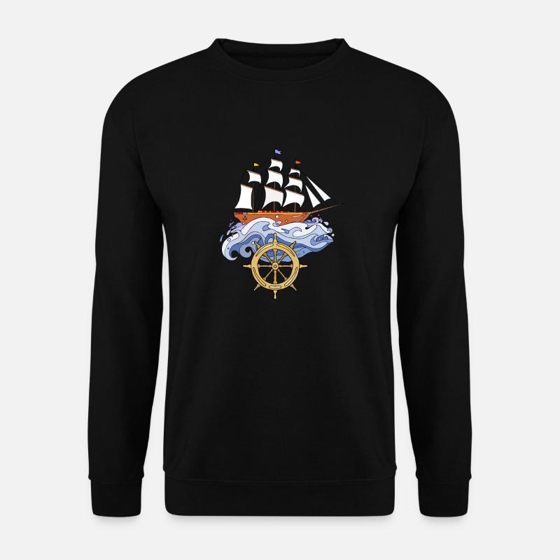 Segelschiff - Unisex Pullover - Schwarz