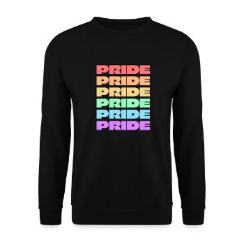 Gay pride 6 rainbow colors - Unisex Sweatshirt - black - Front - Alina (178cm) & Michal (187cm)