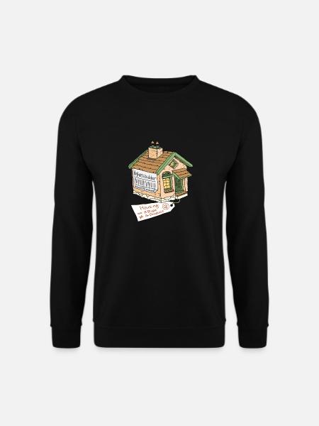 housing is a right - Unisex Sweatshirt - black