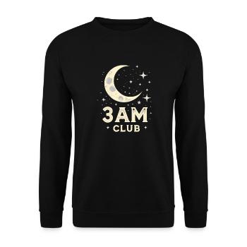Sleepless Club – Midnight Mood Edition - Unisex Sweatshirt - black - Front - Alina (178cm) & Michal (187cm)