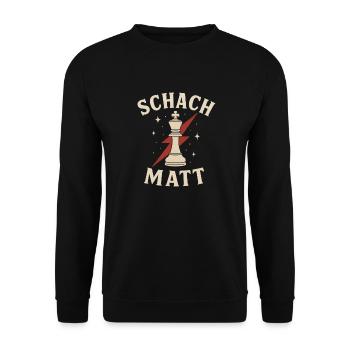 Schach Matt - Unisex Pullover - Schwarz - Vorne - Alina (178cm) & Michal (187cm)