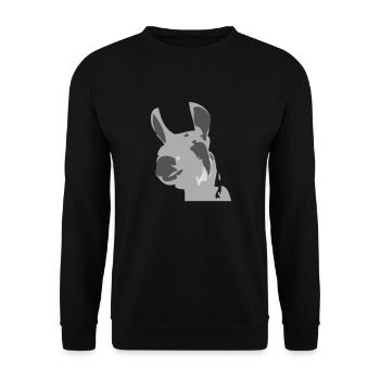 lama - Unisex Pullover - Schwarz - Vorne - Alina (178cm) & Michal (187cm)