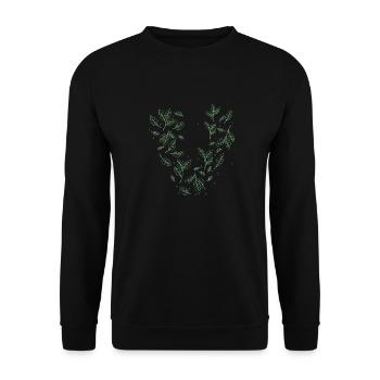 Idée de cadeau de végétarien végétarien - Sweat-shirt Unisexe - noir - Devant - Alina (178cm) & Michal (187cm)