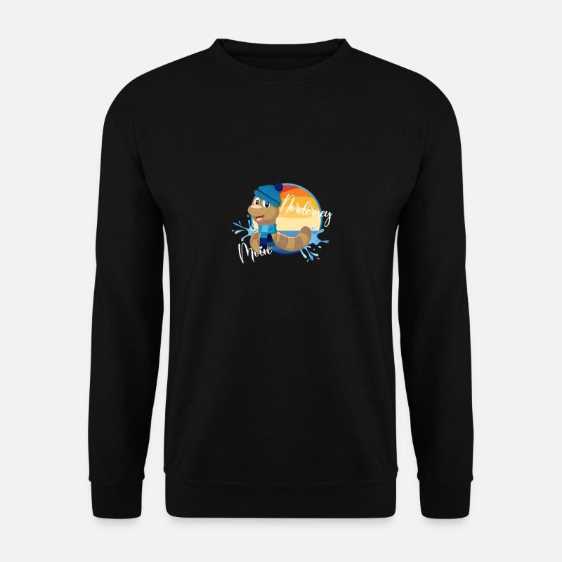 Moin ostfriesische Insel Norderney mit Wattwurm - Unisex Pullover - Schwarz
