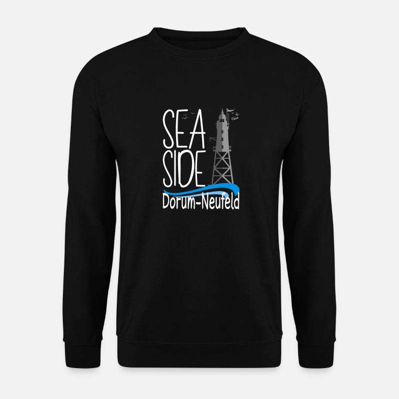 Moin Dorum-Neufeld Wurster Nordseeküste Leuchtturm - Unisex Pullover - Schwarz