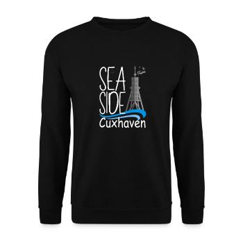 Cuxhaven Moin Cuxhaven Kugelbake Strandurlaub - Unisex Pullover - Schwarz - Vorne - Alina (178cm) & Michal (187cm)