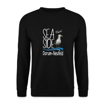 Moin Dorum-Neufeld Wurster Nordseeküste Mouette - Sweat-shirt Unisexe - noir - Devant - Alina (178cm) & Michal (187cm)