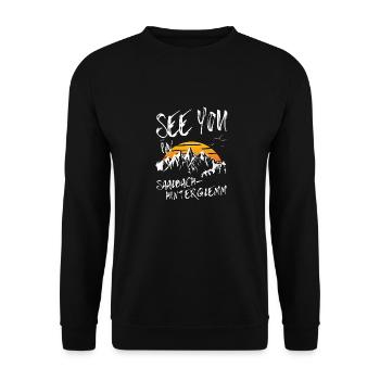 Saalbach-Hinterglemm Ski Snowboarding Austria - Unisex Sweatshirt - black - Front - Alina (178cm) & Michal (187cm)